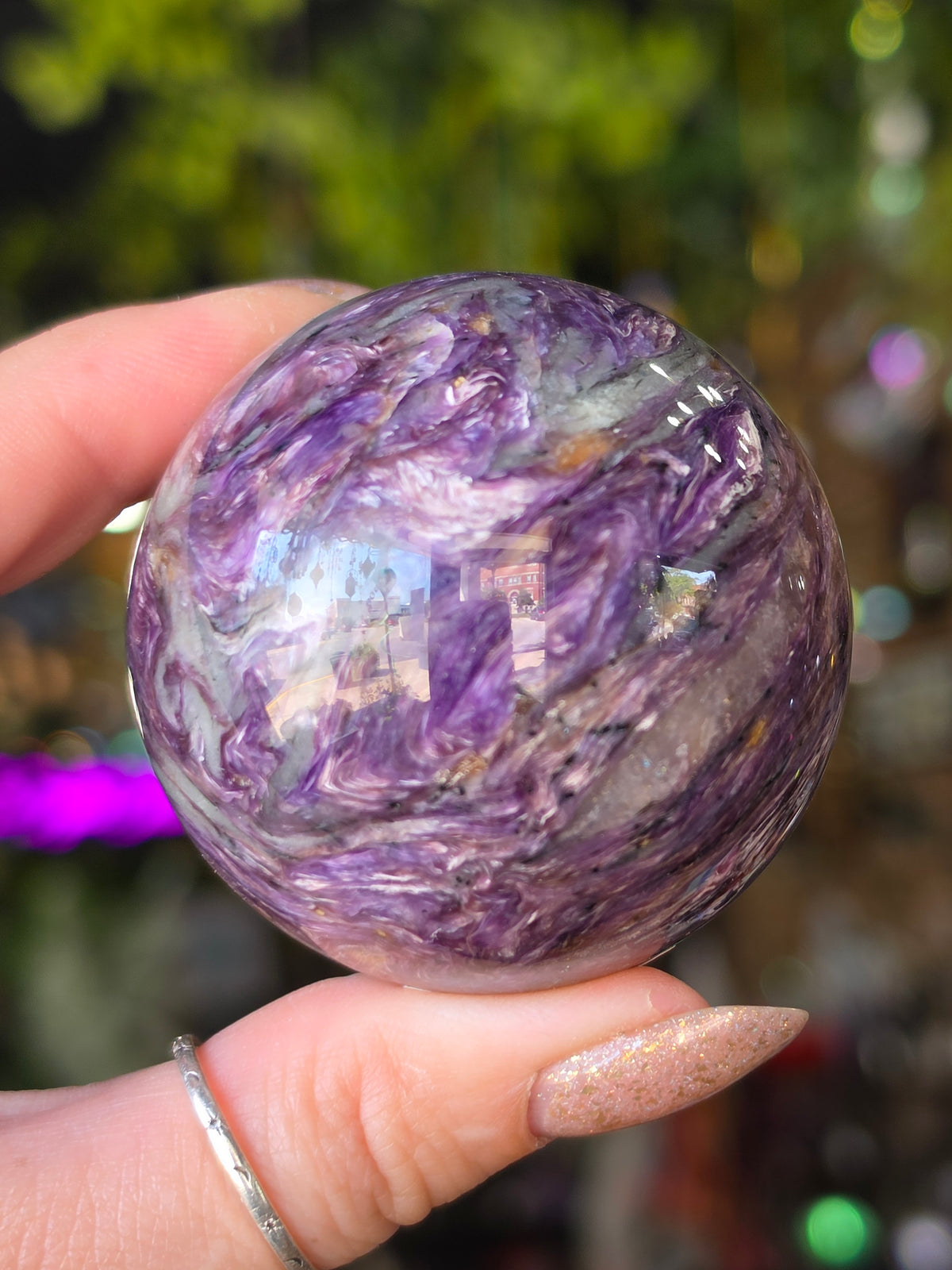 Charoite Sphere