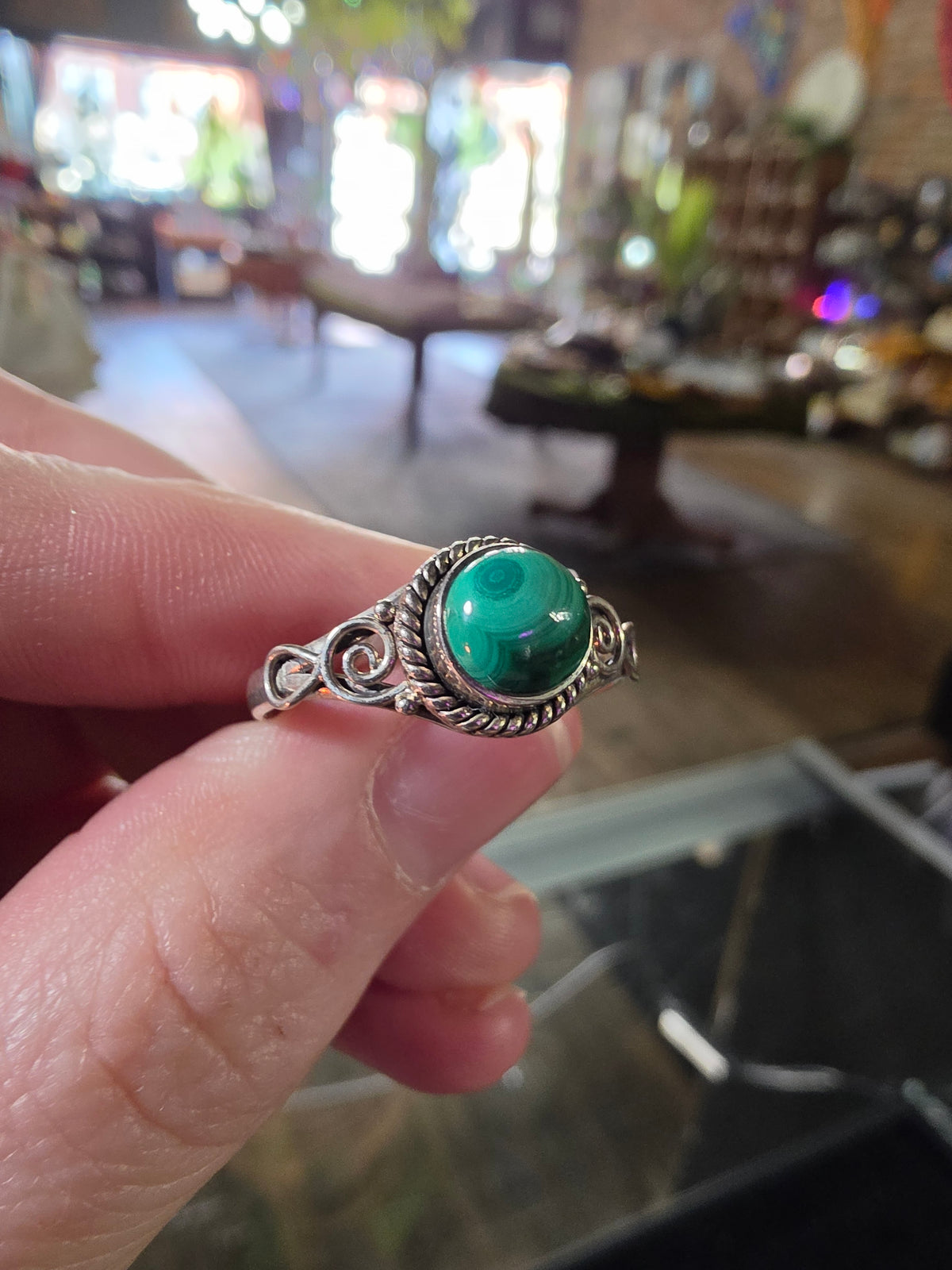 Malachite Ring Size 12