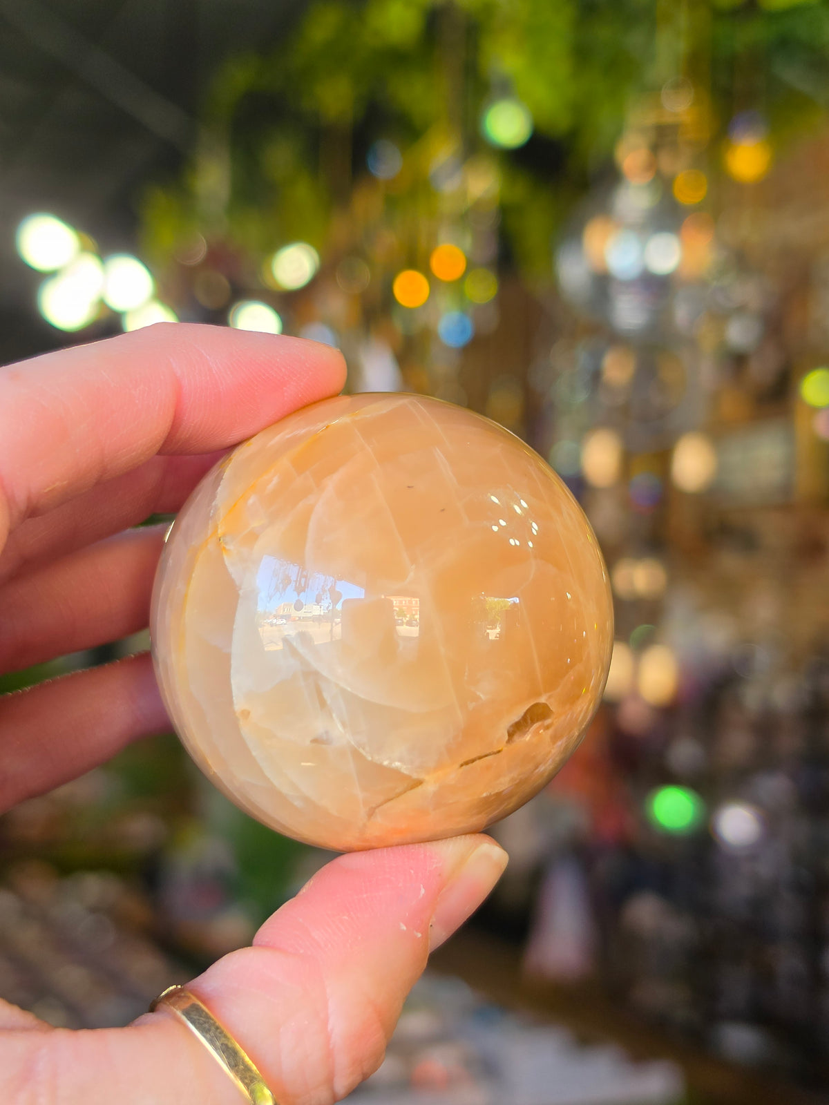 Peach Moonstone Sphere