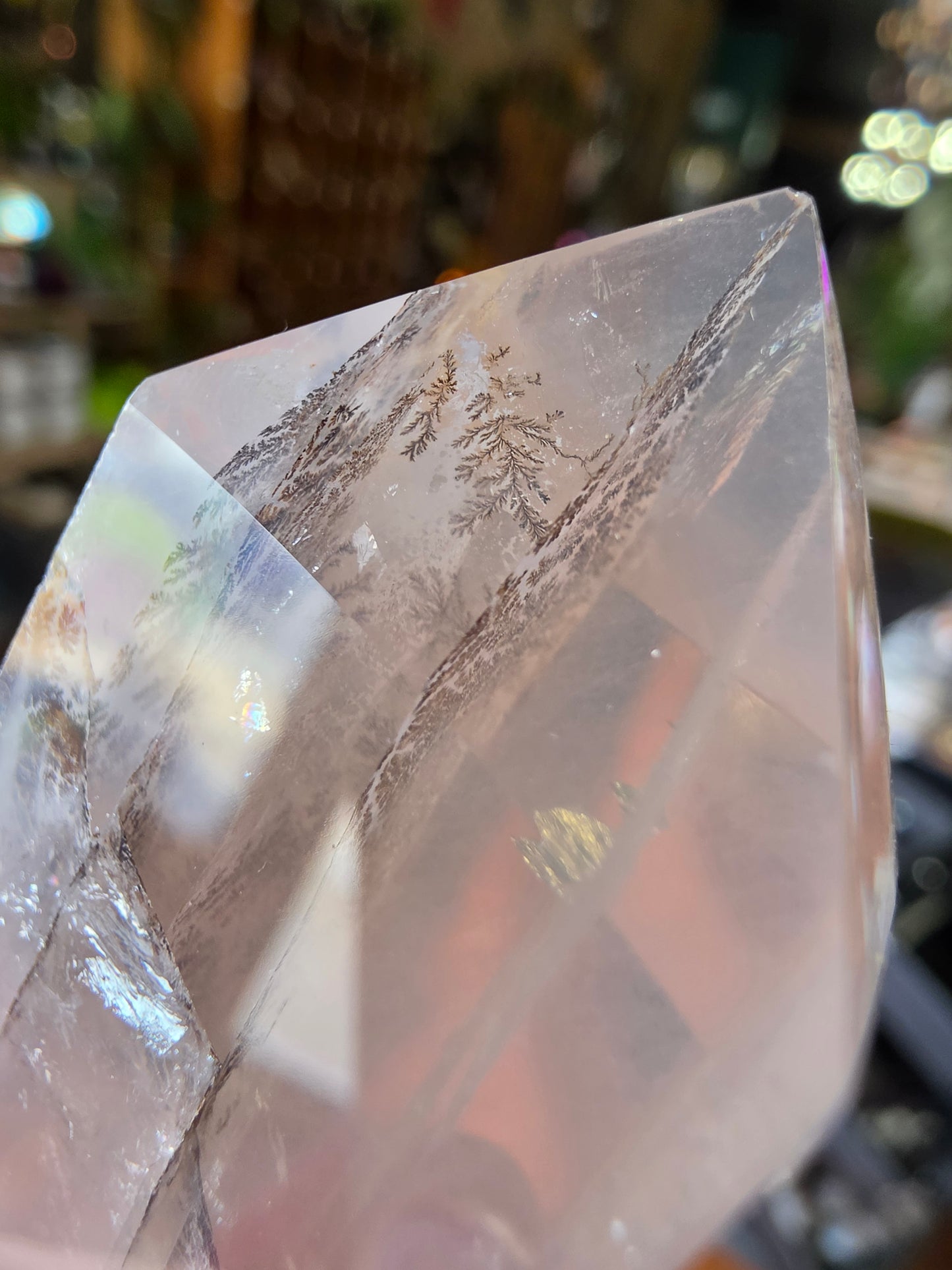 Dendritic Girasol Quartz Point