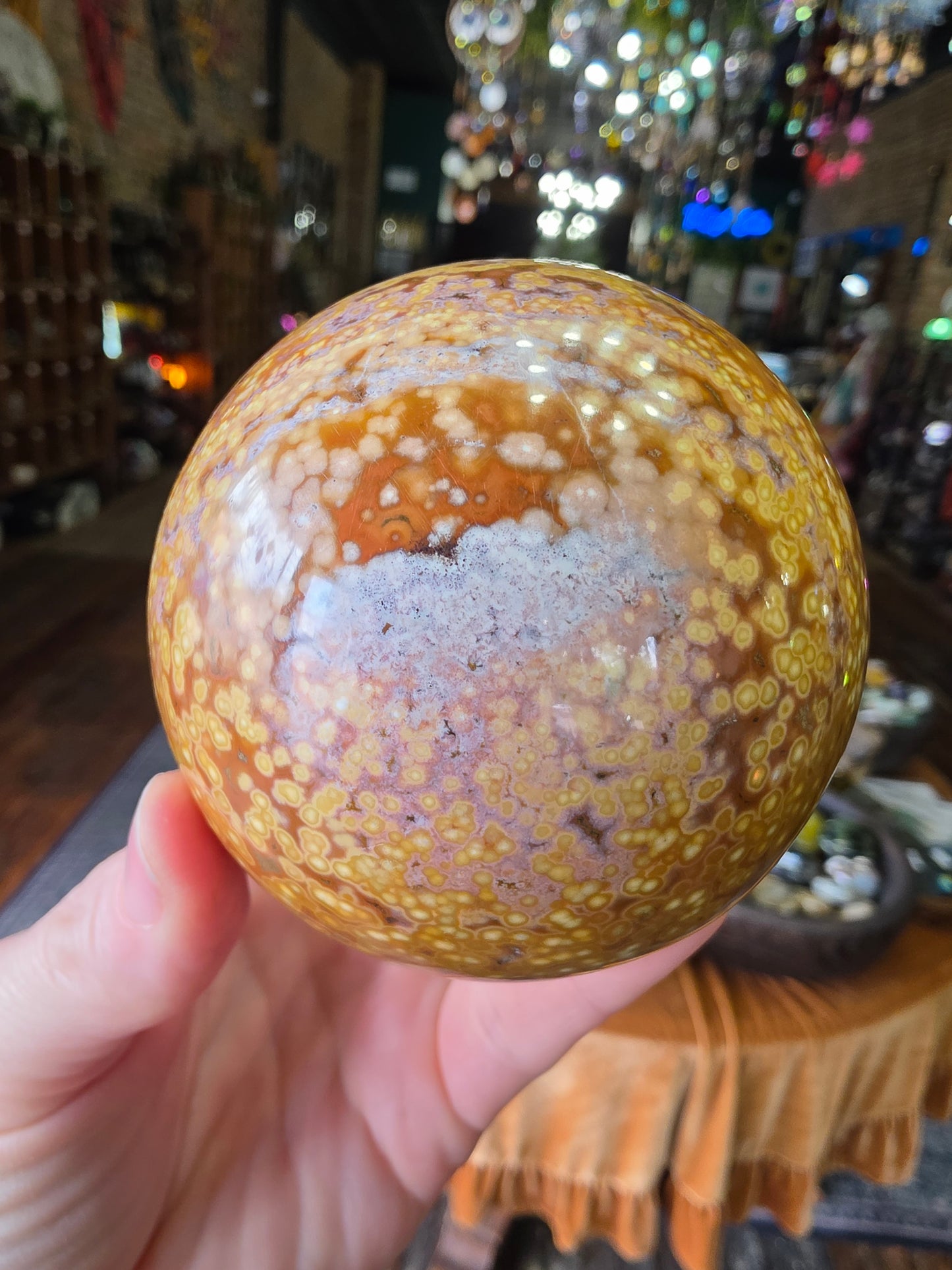 Orbicular Jasper Sphere