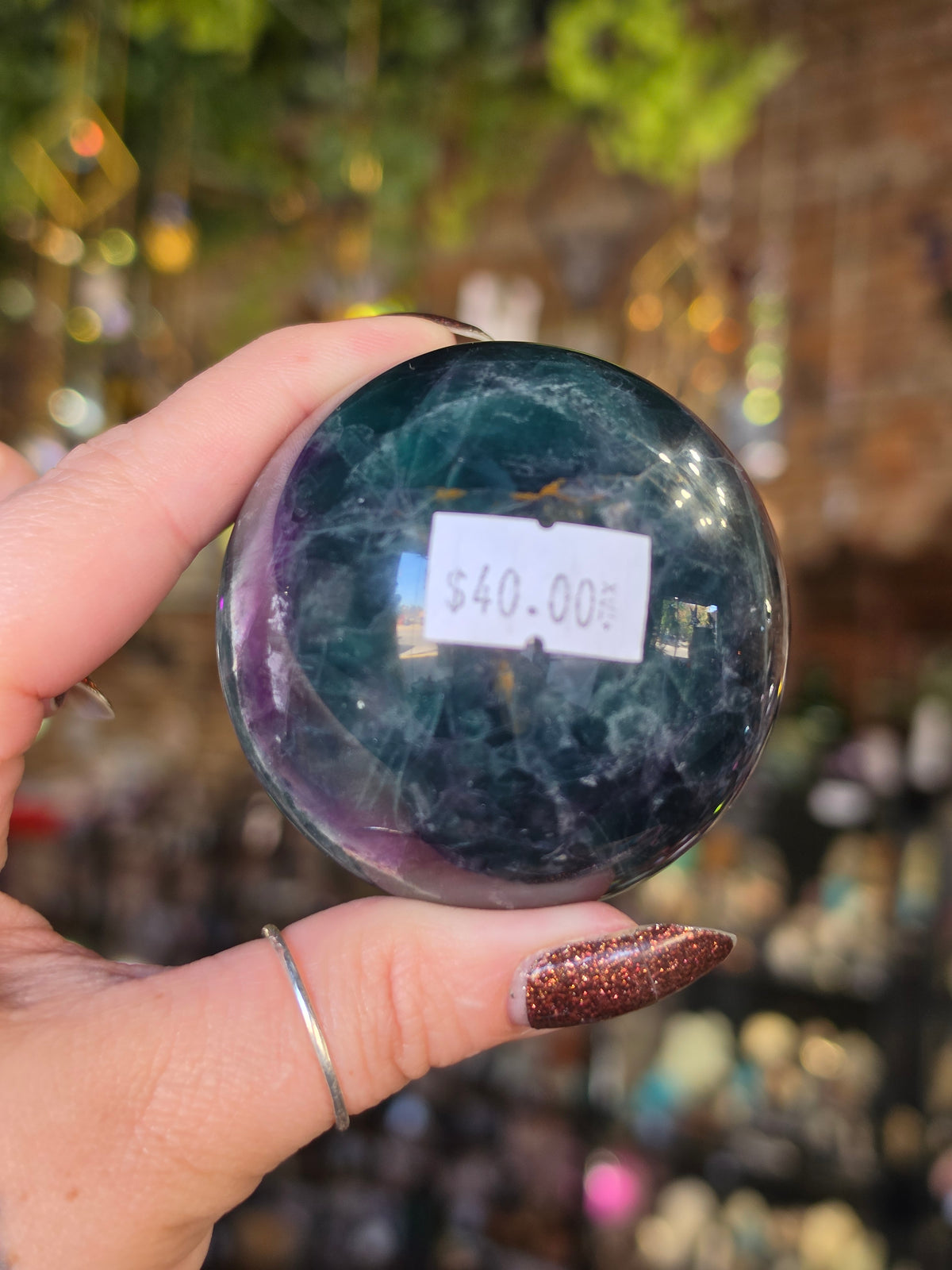 Rainbow Fluorite Sphere