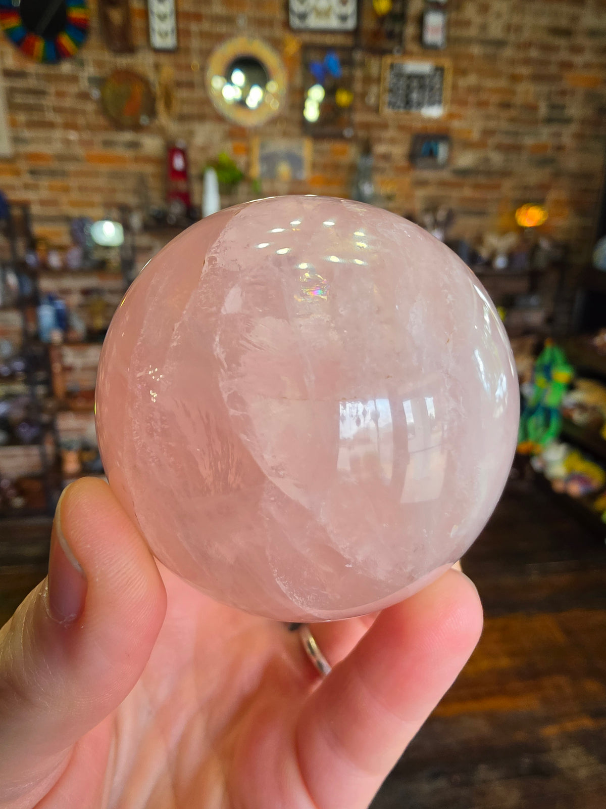 Star Rose Quartz Sphere