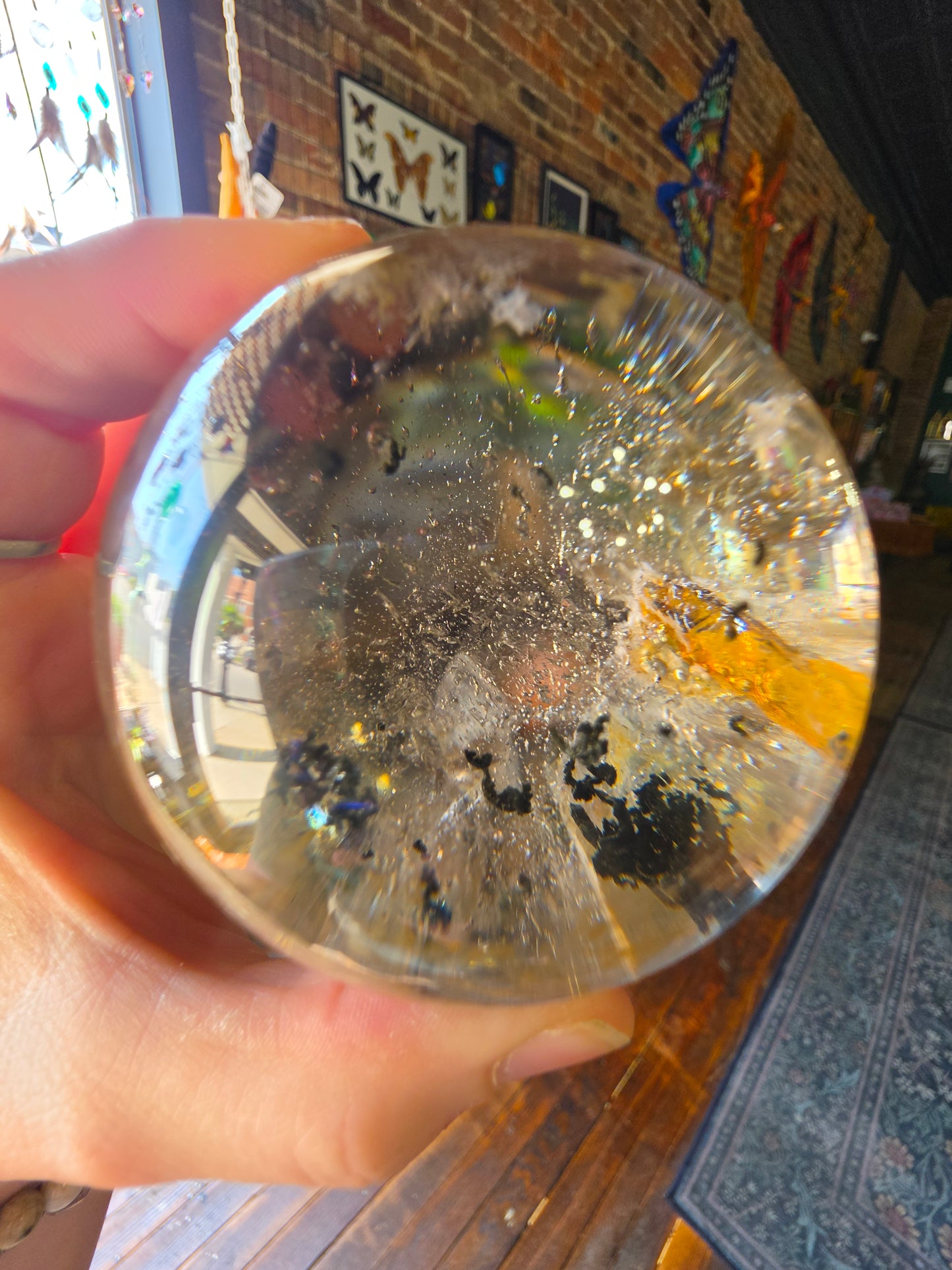 Included Smoky Quartz (Moving Fluid Inclusion)