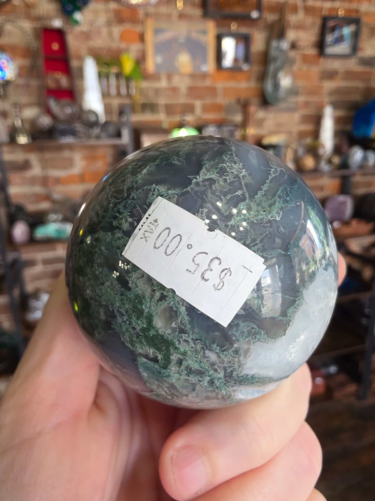 Moss agate Sphere