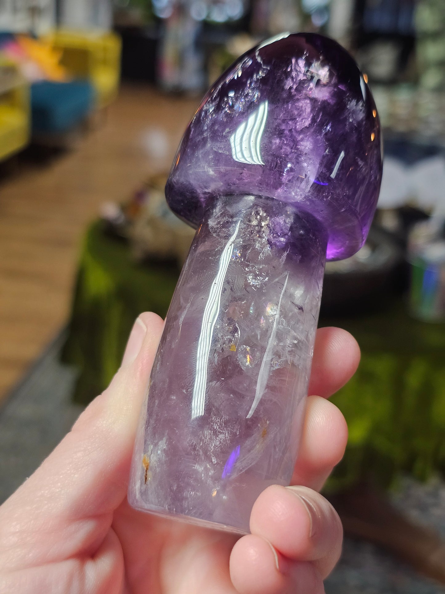 Amethyst Mushroom Carving