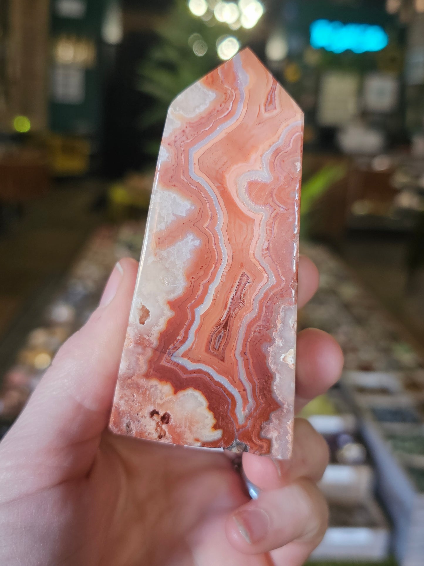 Java Lace Agate Tower
