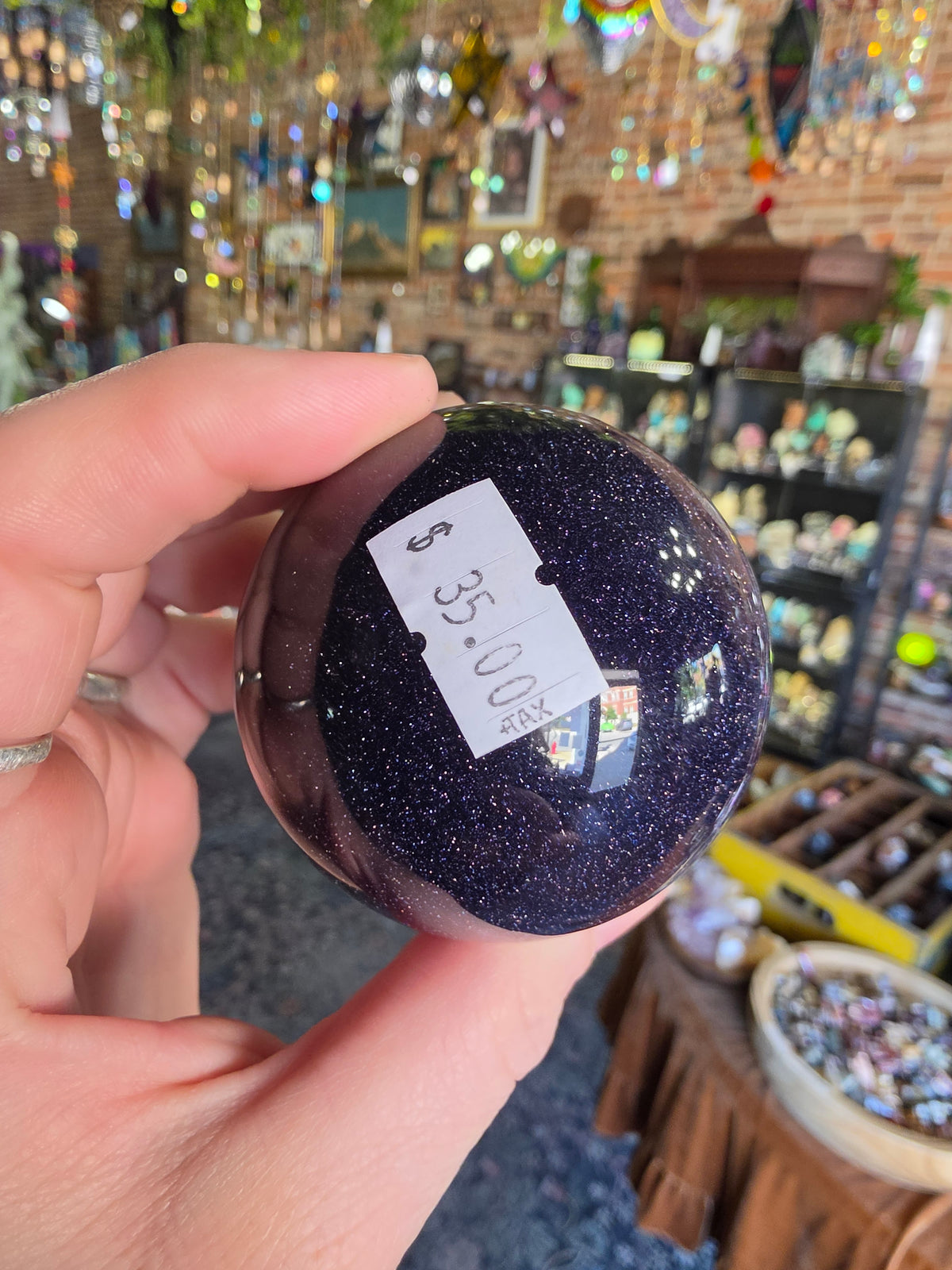 Blue Goldstone Sphere