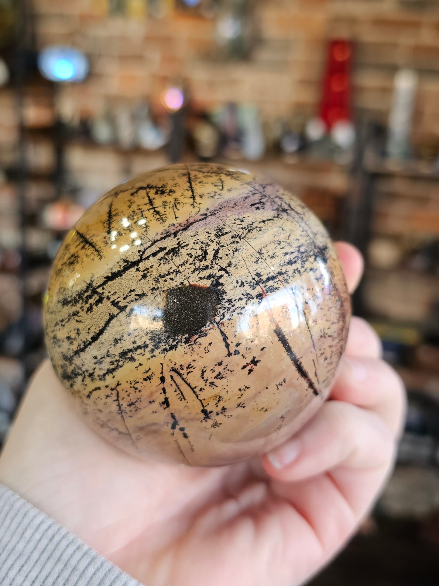 Dendritic Jasper Sphere