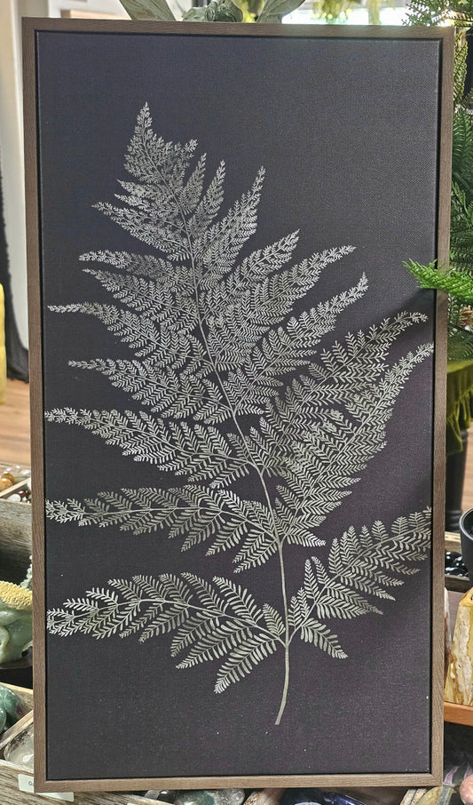 Framed Fern Print on Canvas