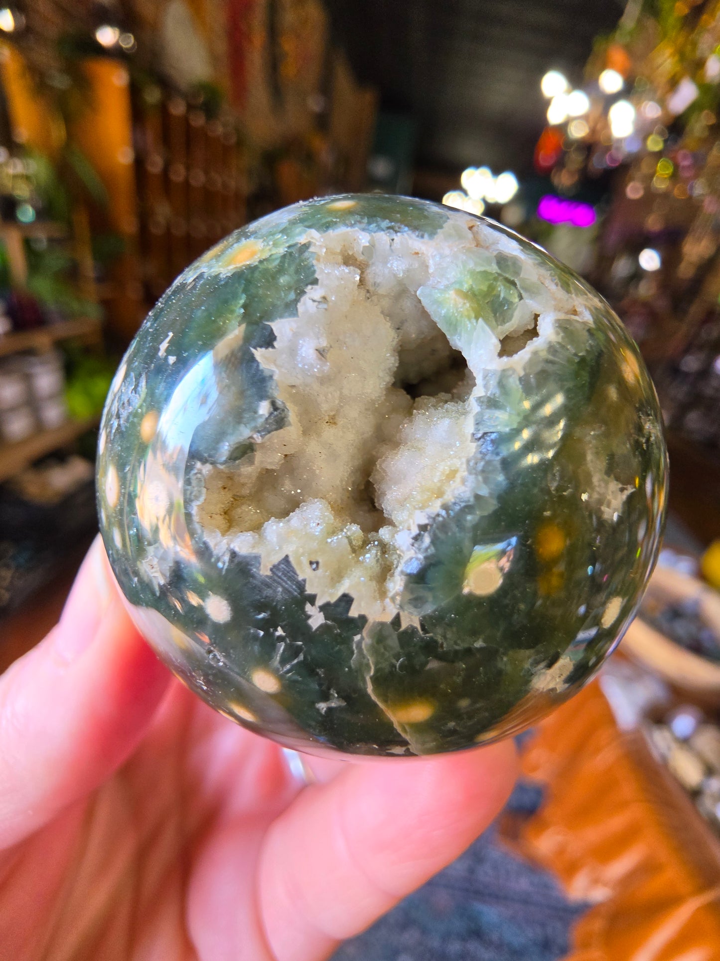 Orbicular Jasper Sphere