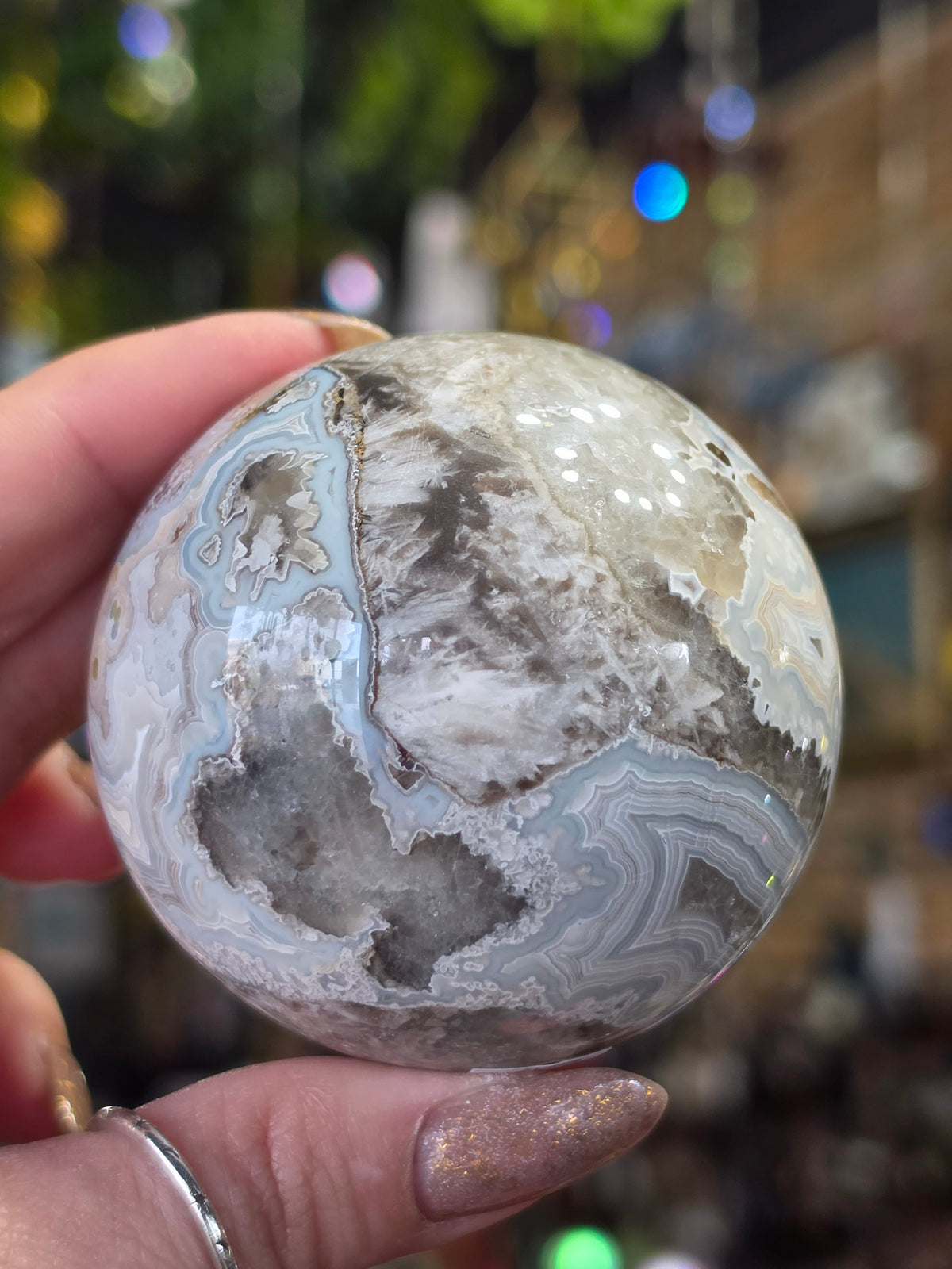 Laguna Lace Agate Sphere
