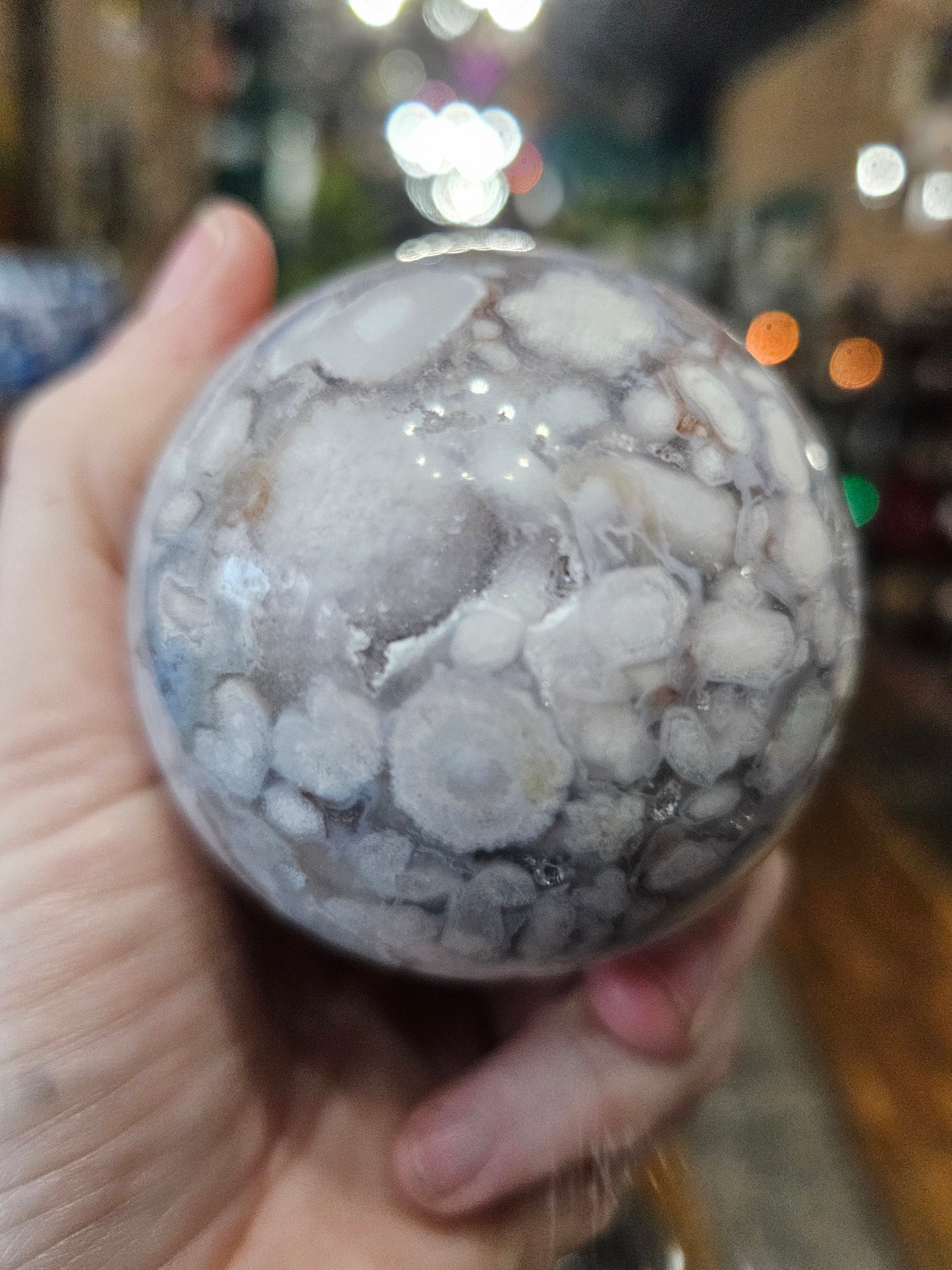 Flower Agate Sphere
