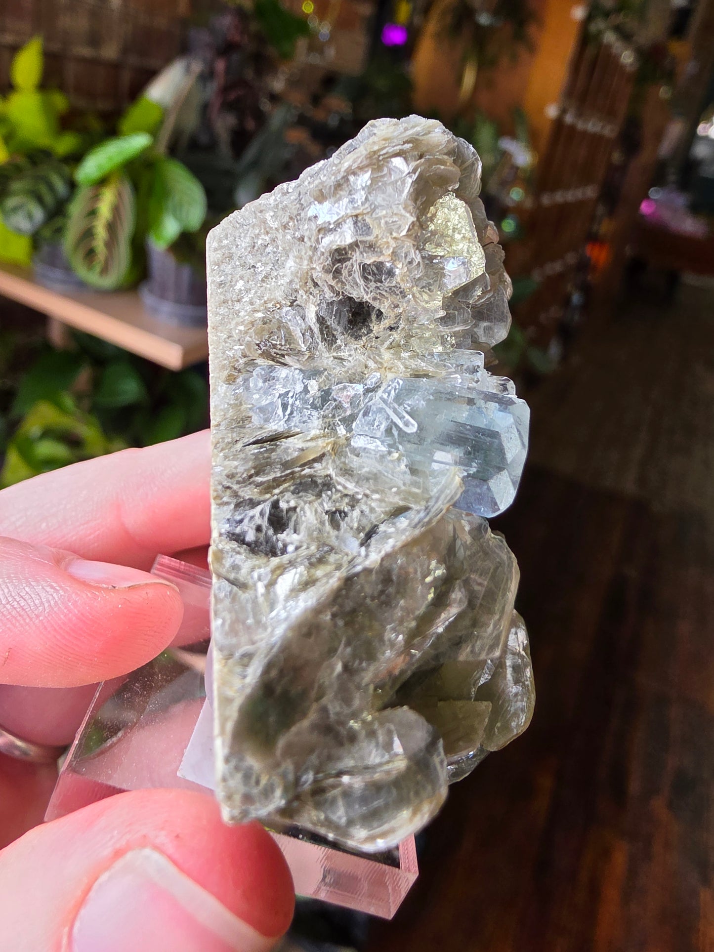 Aquamarine on Muscovite