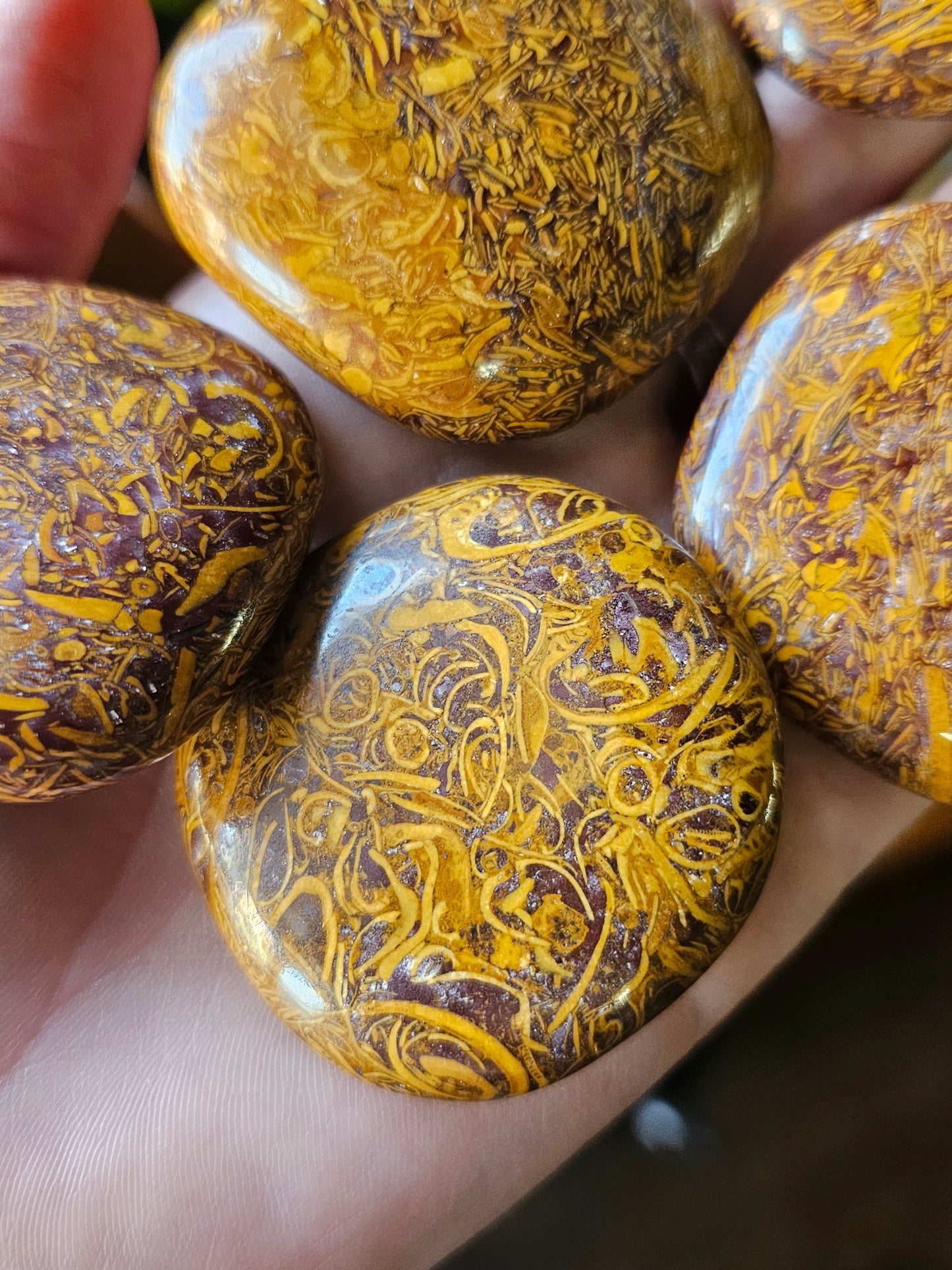 Calligraphy Jasper Palm Stone