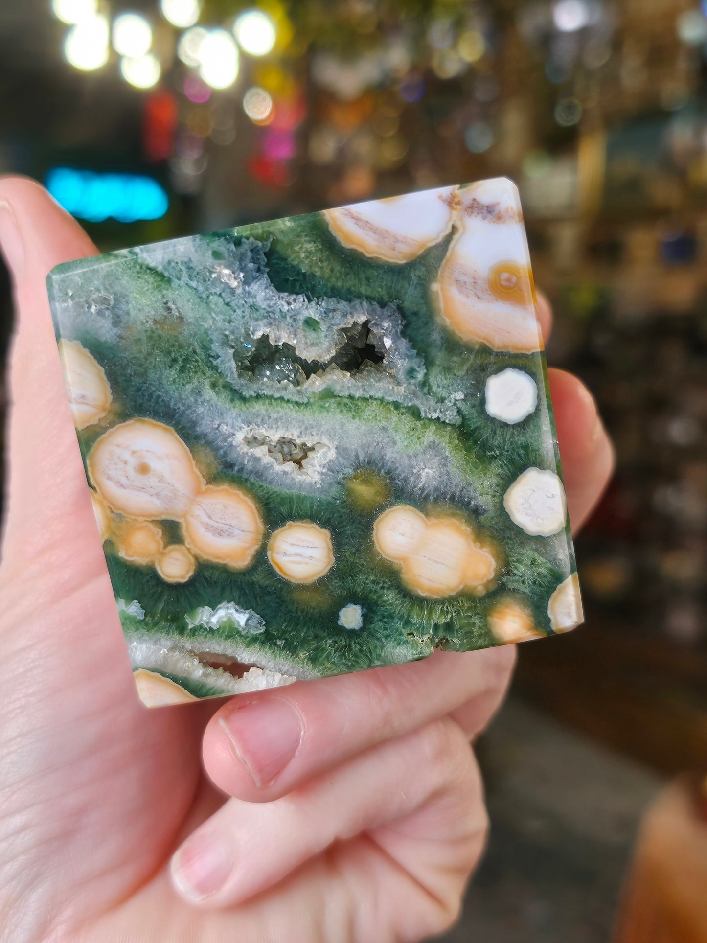 High Quality Chinese Orbicular Jasper Cube