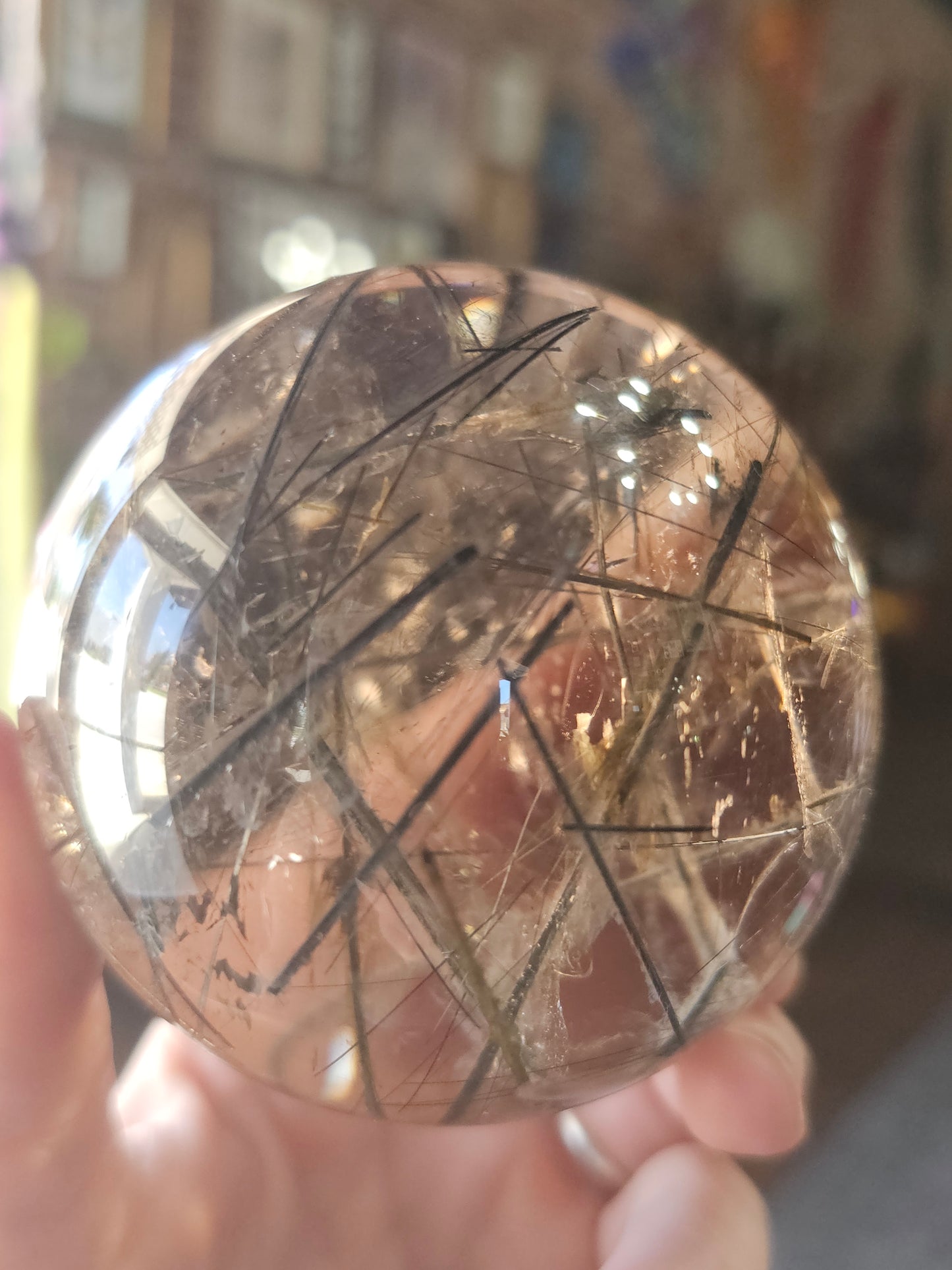 Black Tourmaline & Rutile Sphere