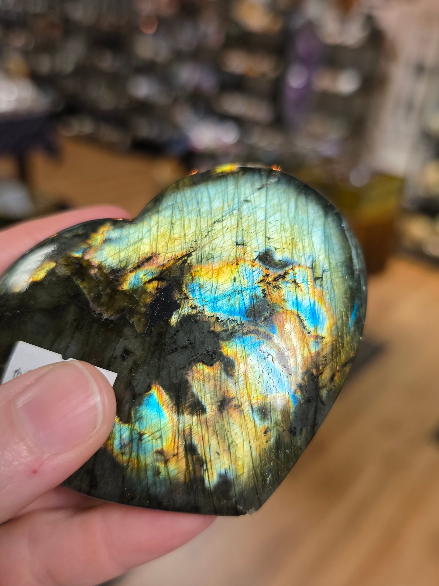 Labradorite Heart