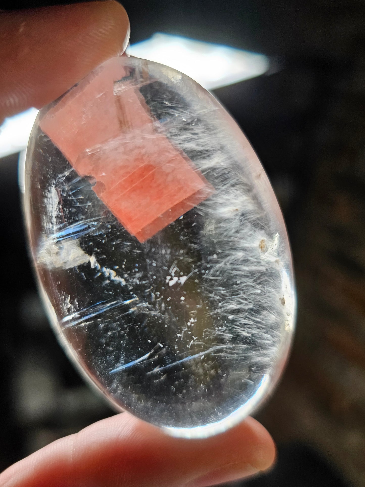 Small Optical Calcite Palm Stone