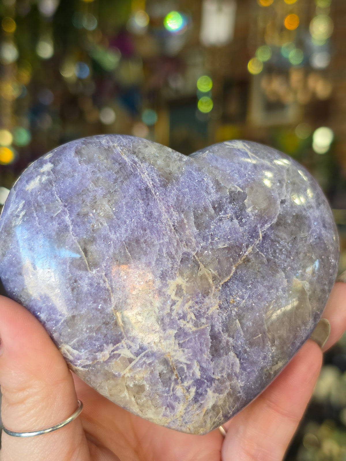 Lepidolite Heart with stand