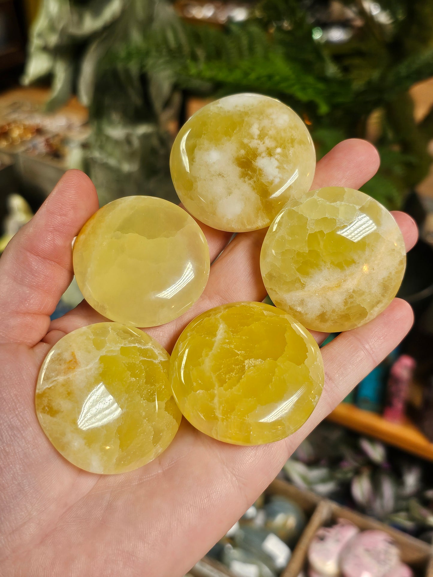 Lemon Calcite Pocket Stone