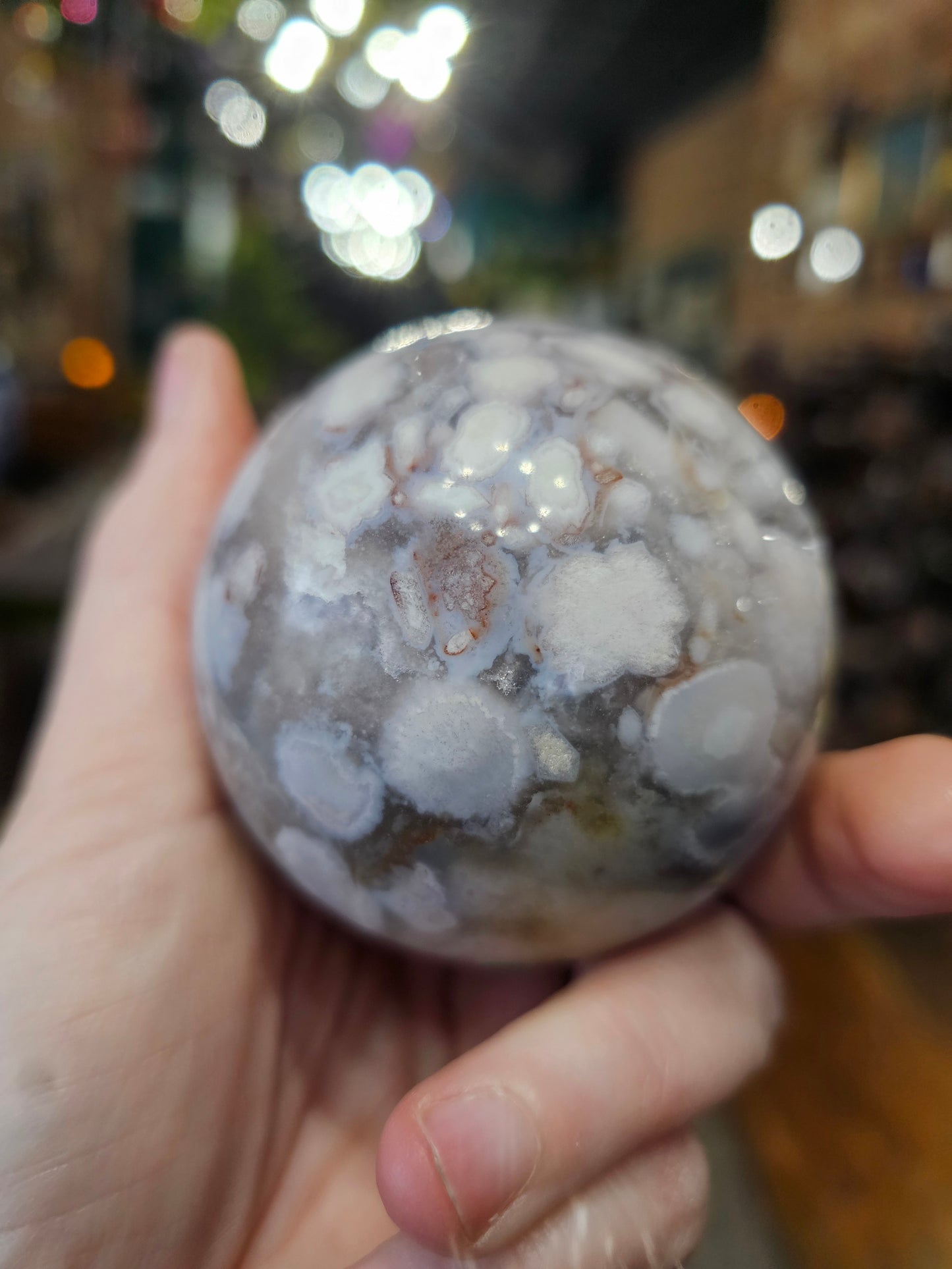 Flower Agate Sphere