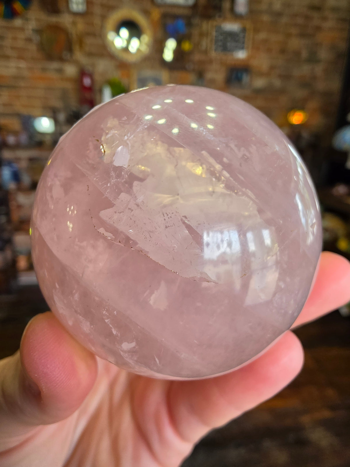 Star Rose Quartz Sphere
