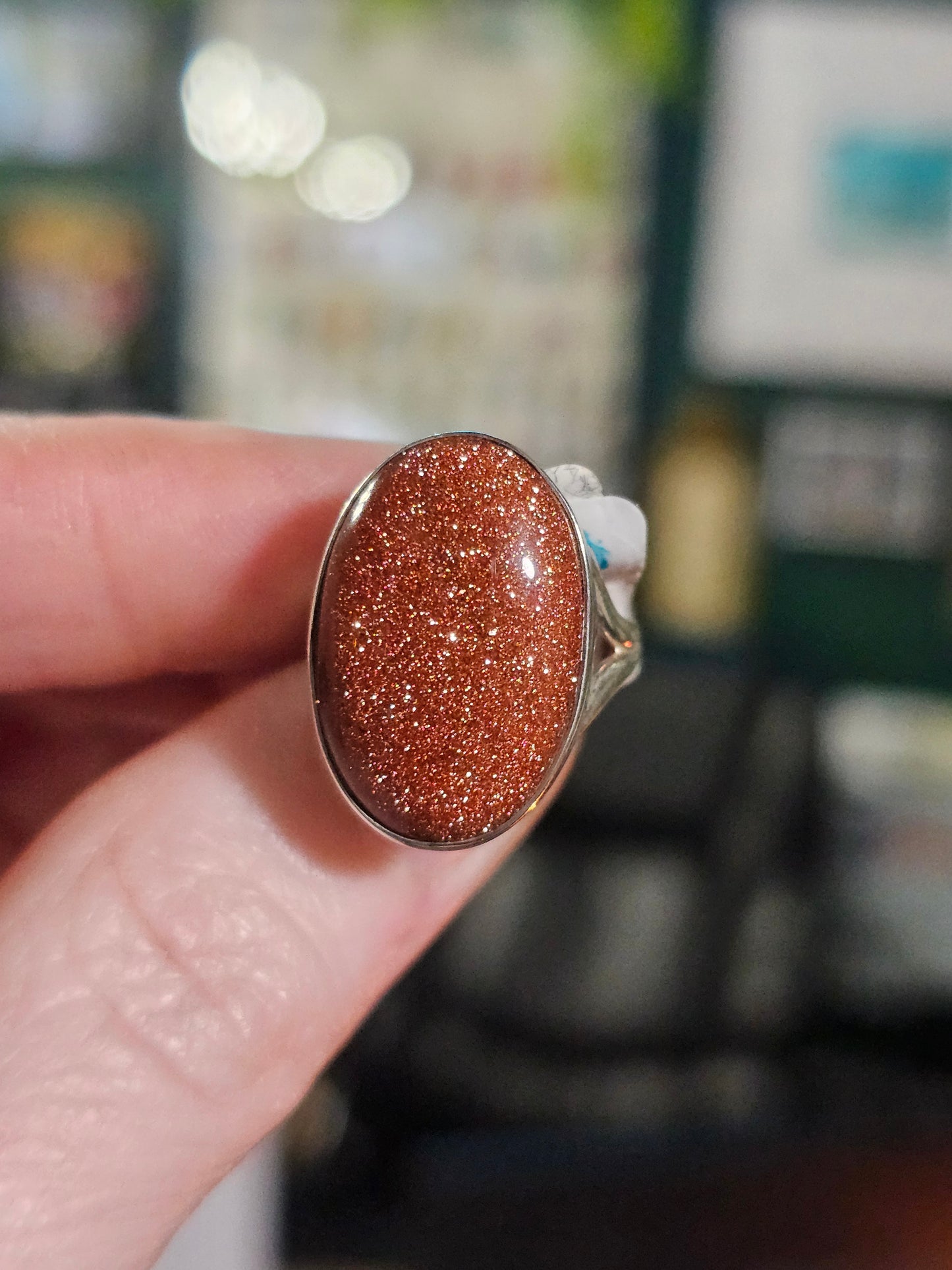 Size 6 Goldstone Ring