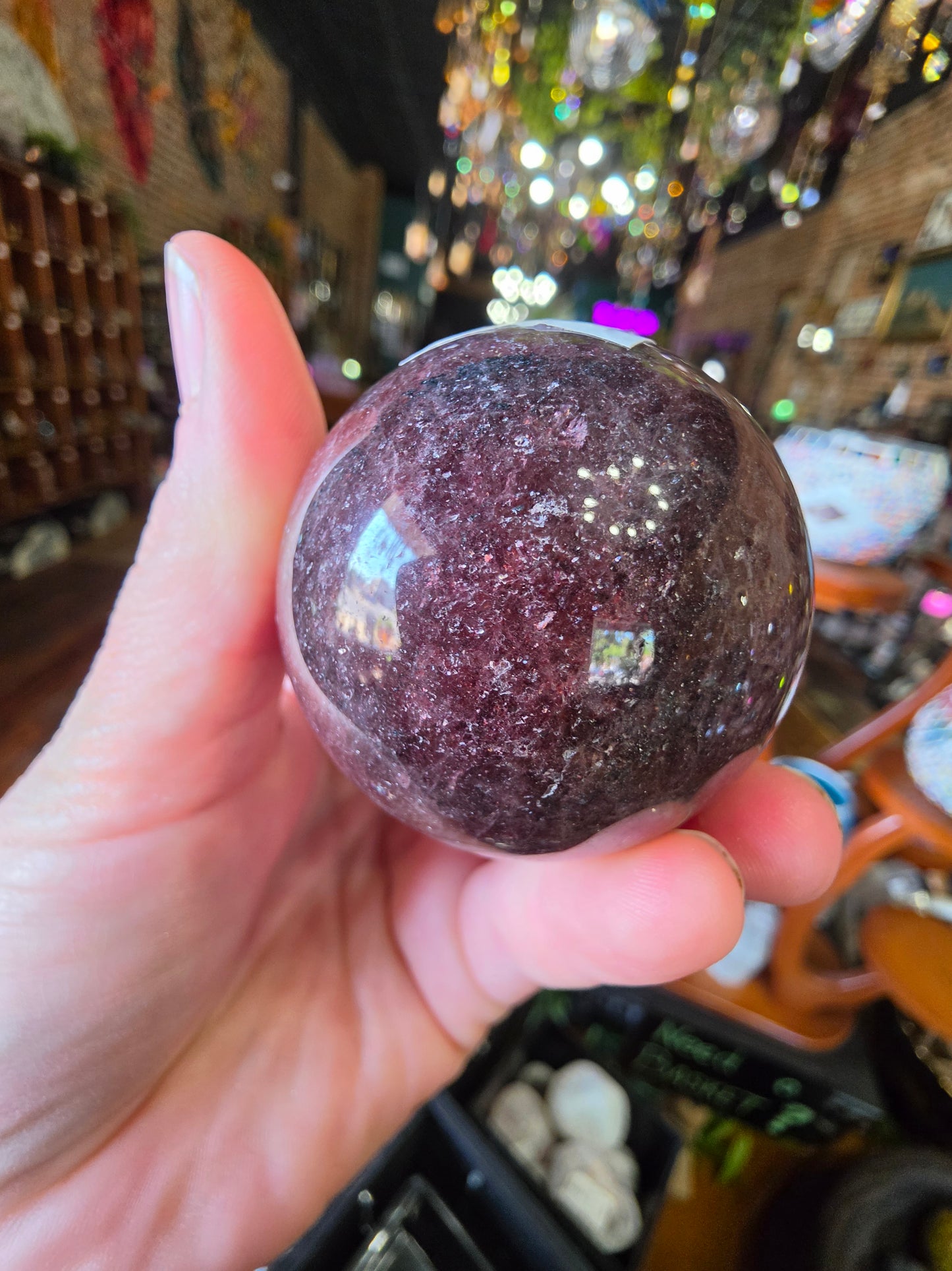 Red Adventurine Sphere ( Tanzberry Quartz)