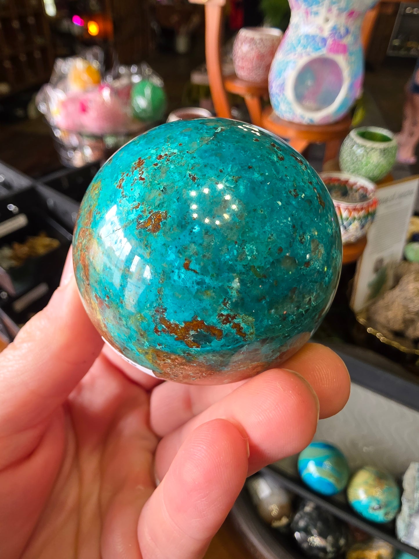 Chrysocolla Sphere