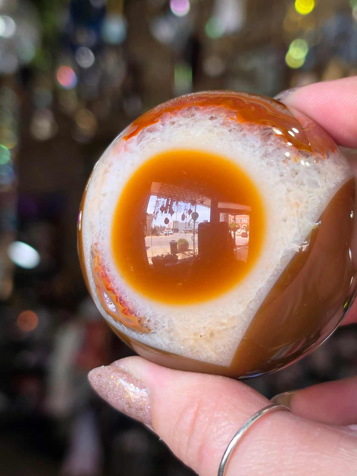 Carnelian Agate Sphere