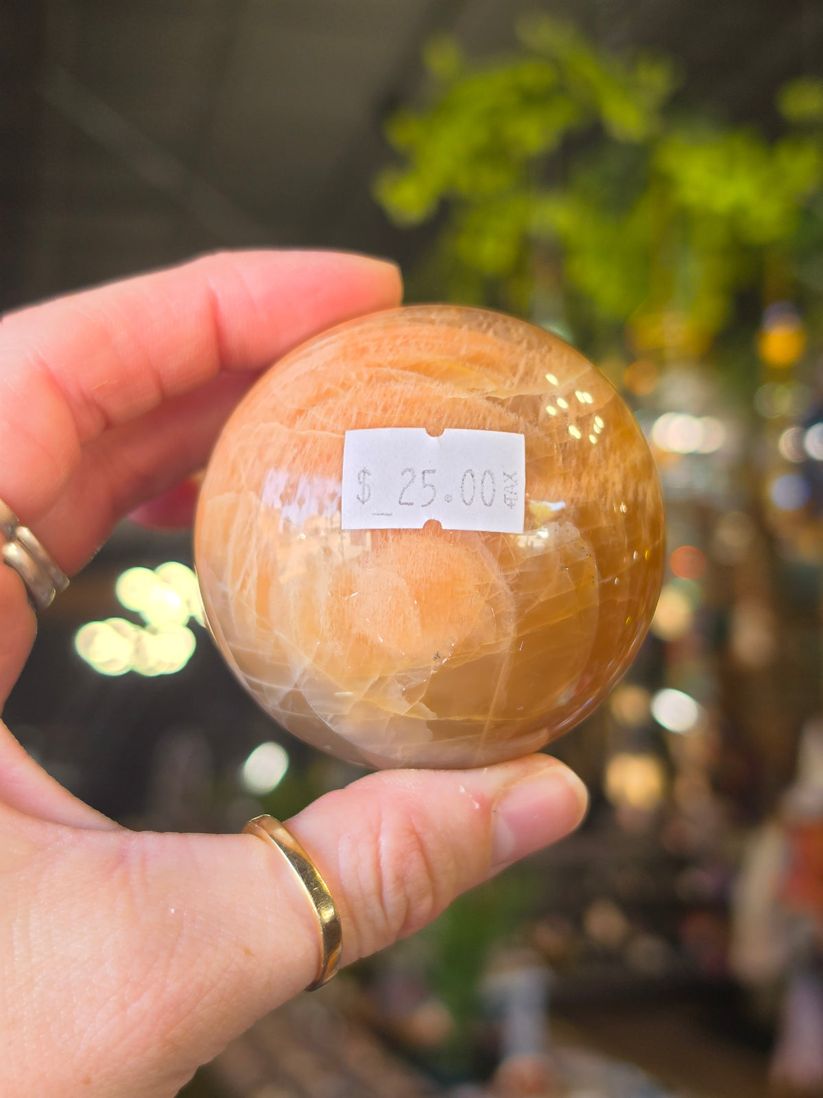 Peach Moonstone Sphere