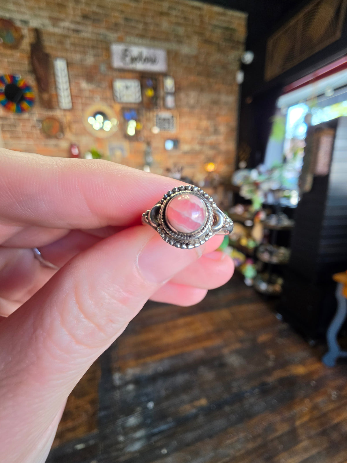 Size 6.5 Rhodochrosite Ring