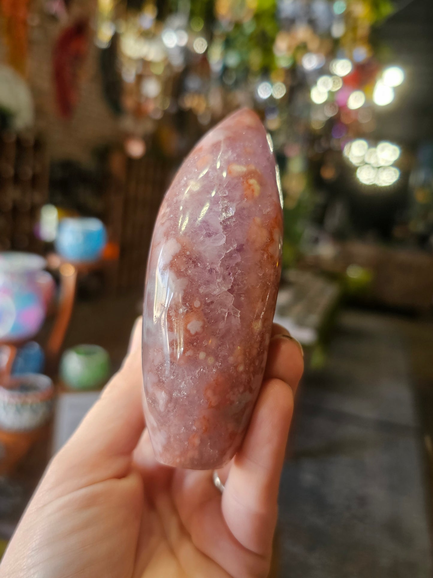Pink Amethyst Flower Agate Freeform