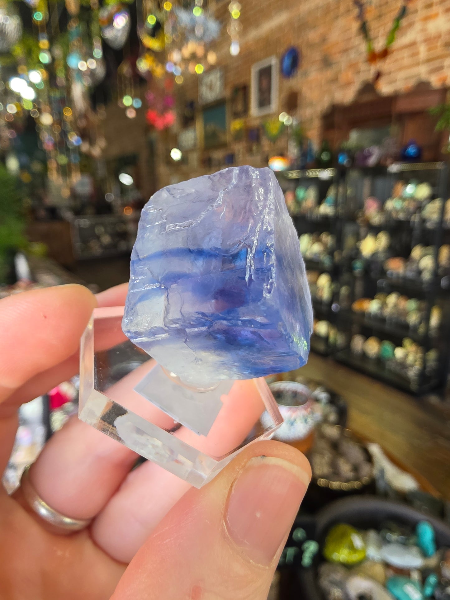 Blue Halite Cube