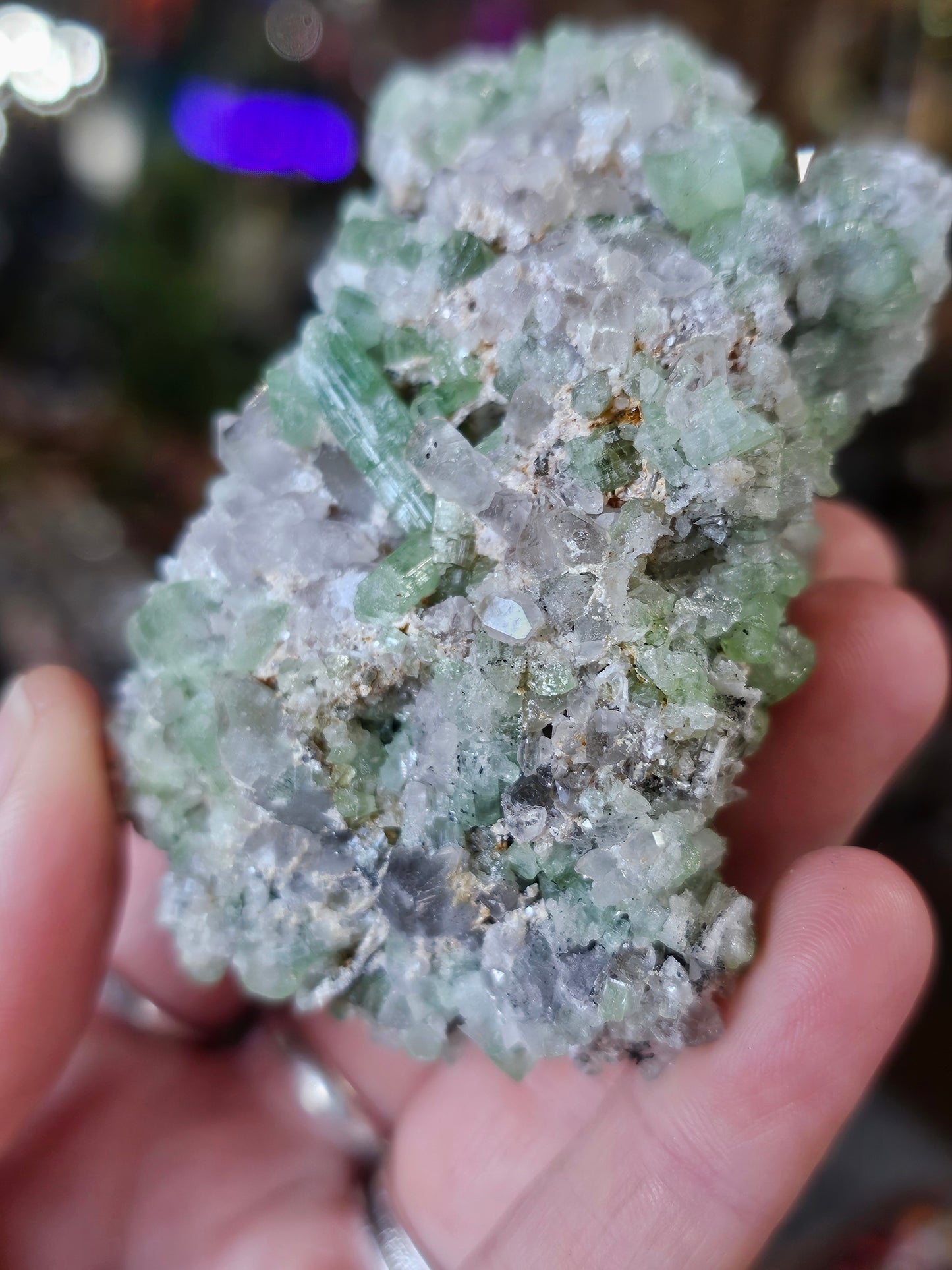 Green Tourmaline & Quartz