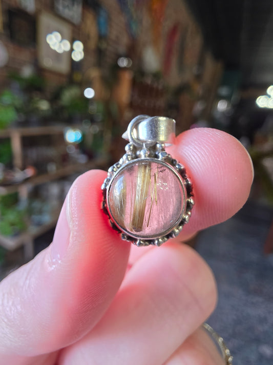 Golden Rutile Quartz Pendant