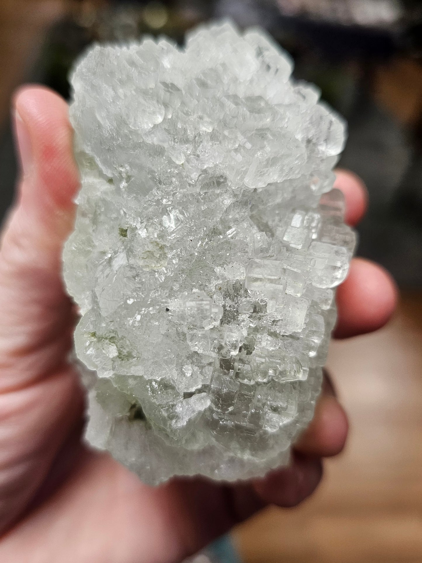 Green Stepped Cubic Fluorite