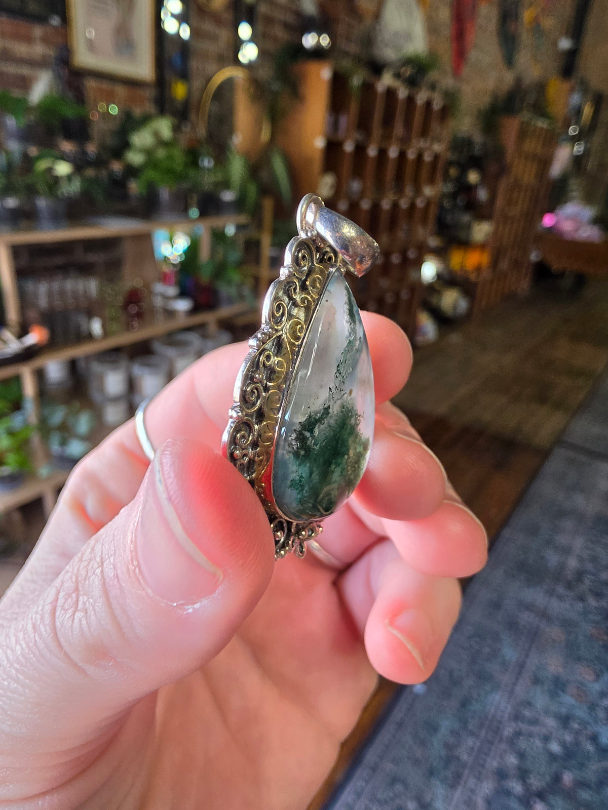 Moss Agate Pendant