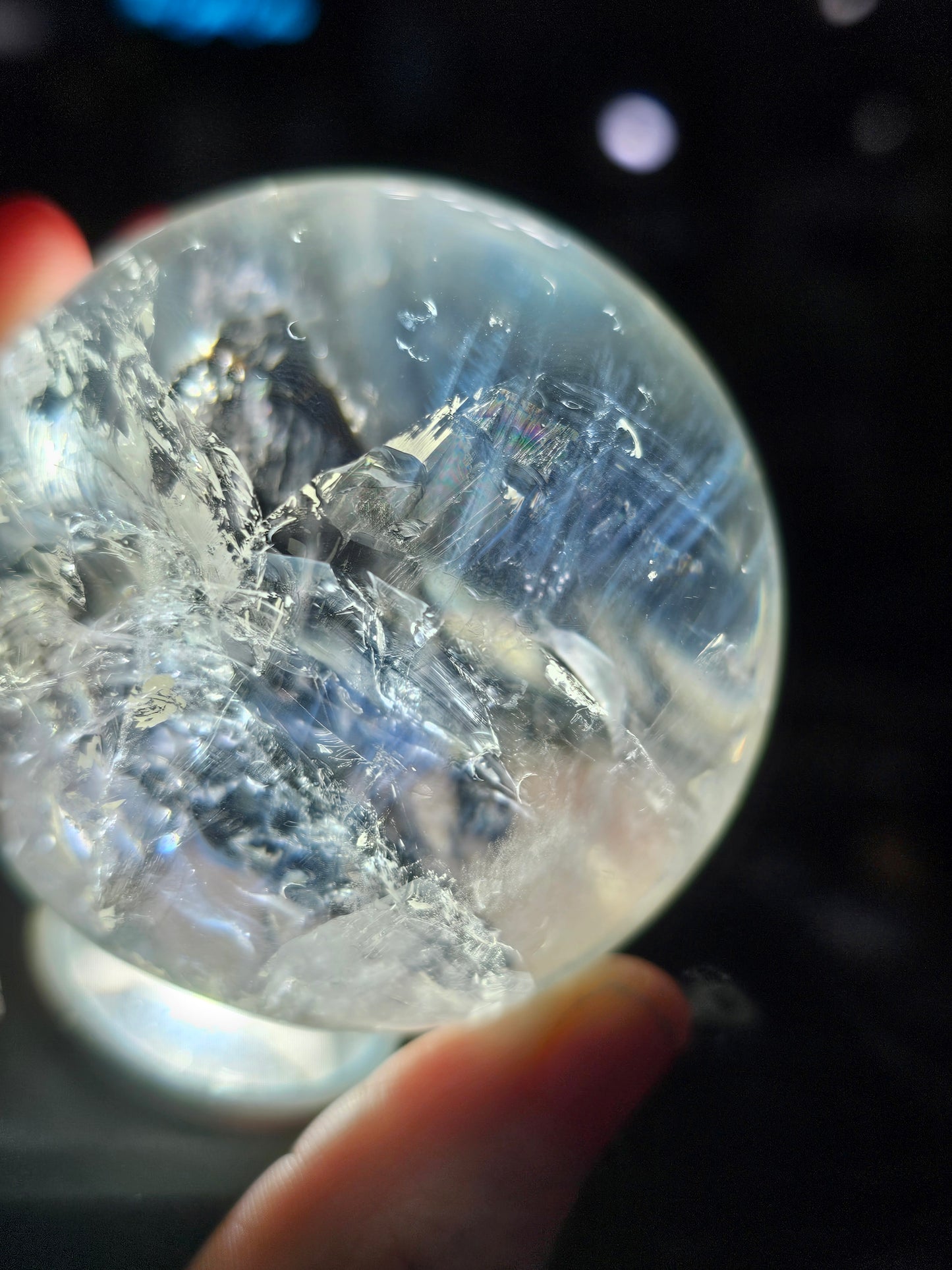 Blue Needle Quartz Sphere