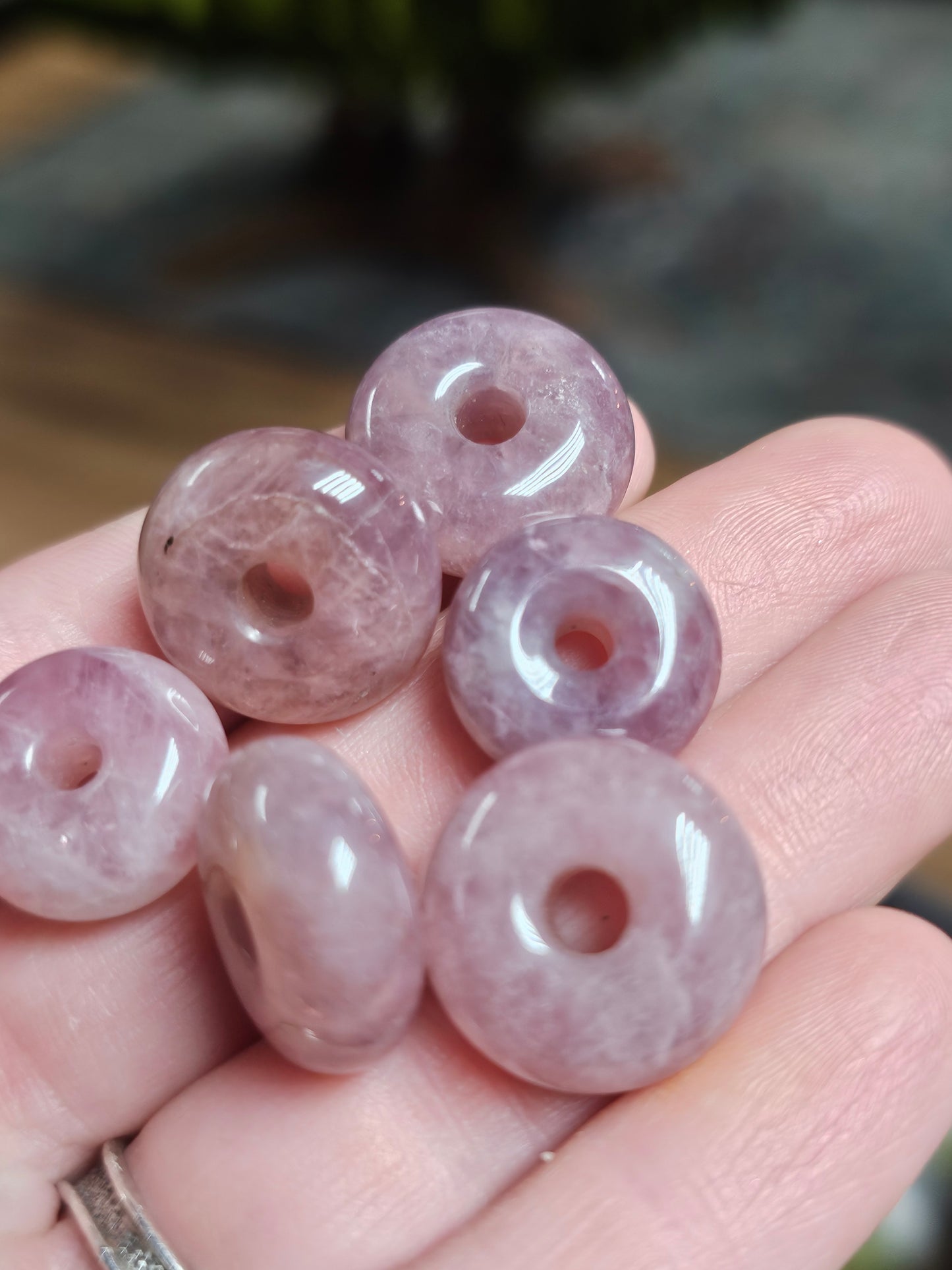 Mini Lavendar Rose Quartz Donut