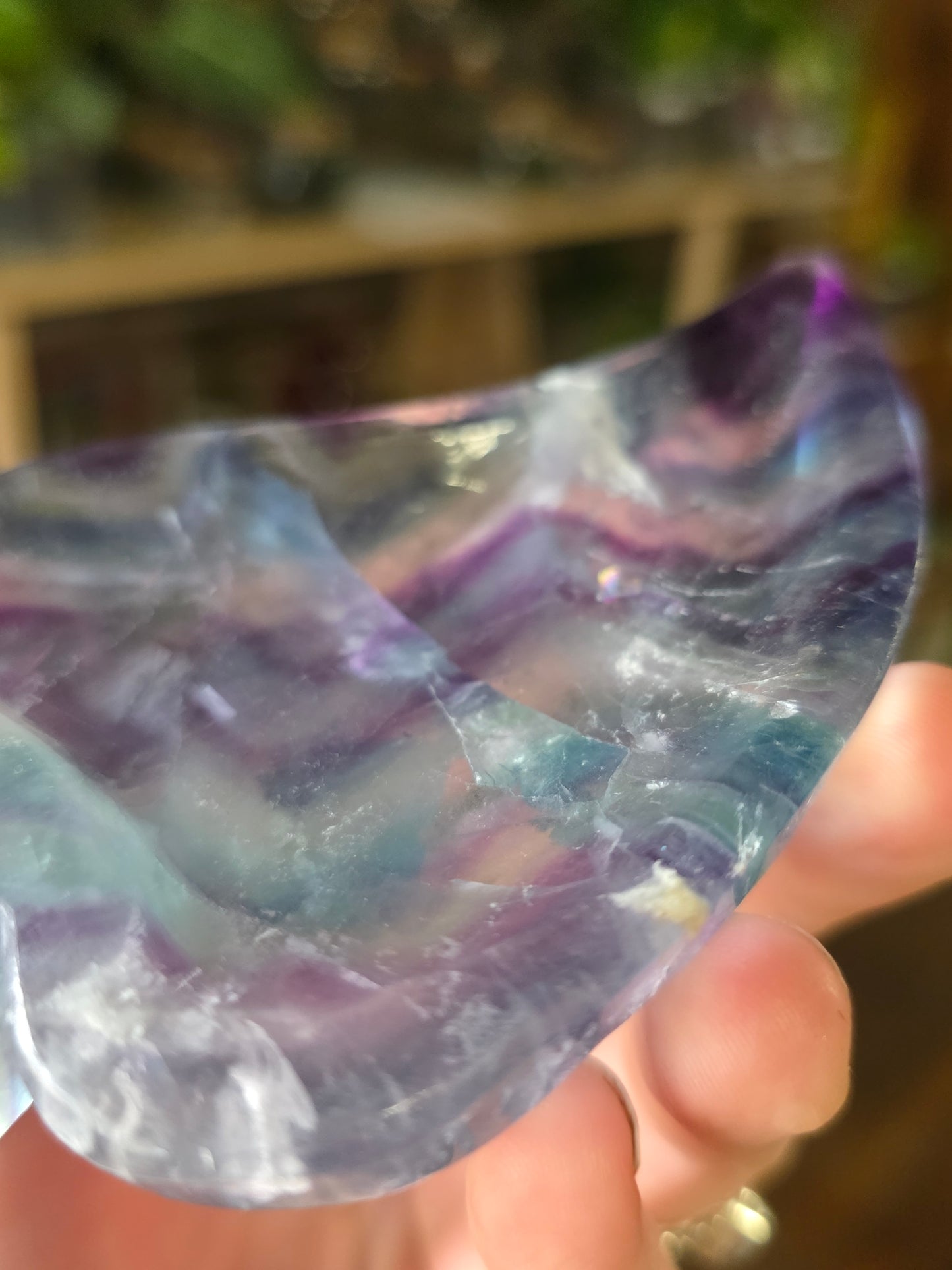 Fluorite Leaf Trinket Dish