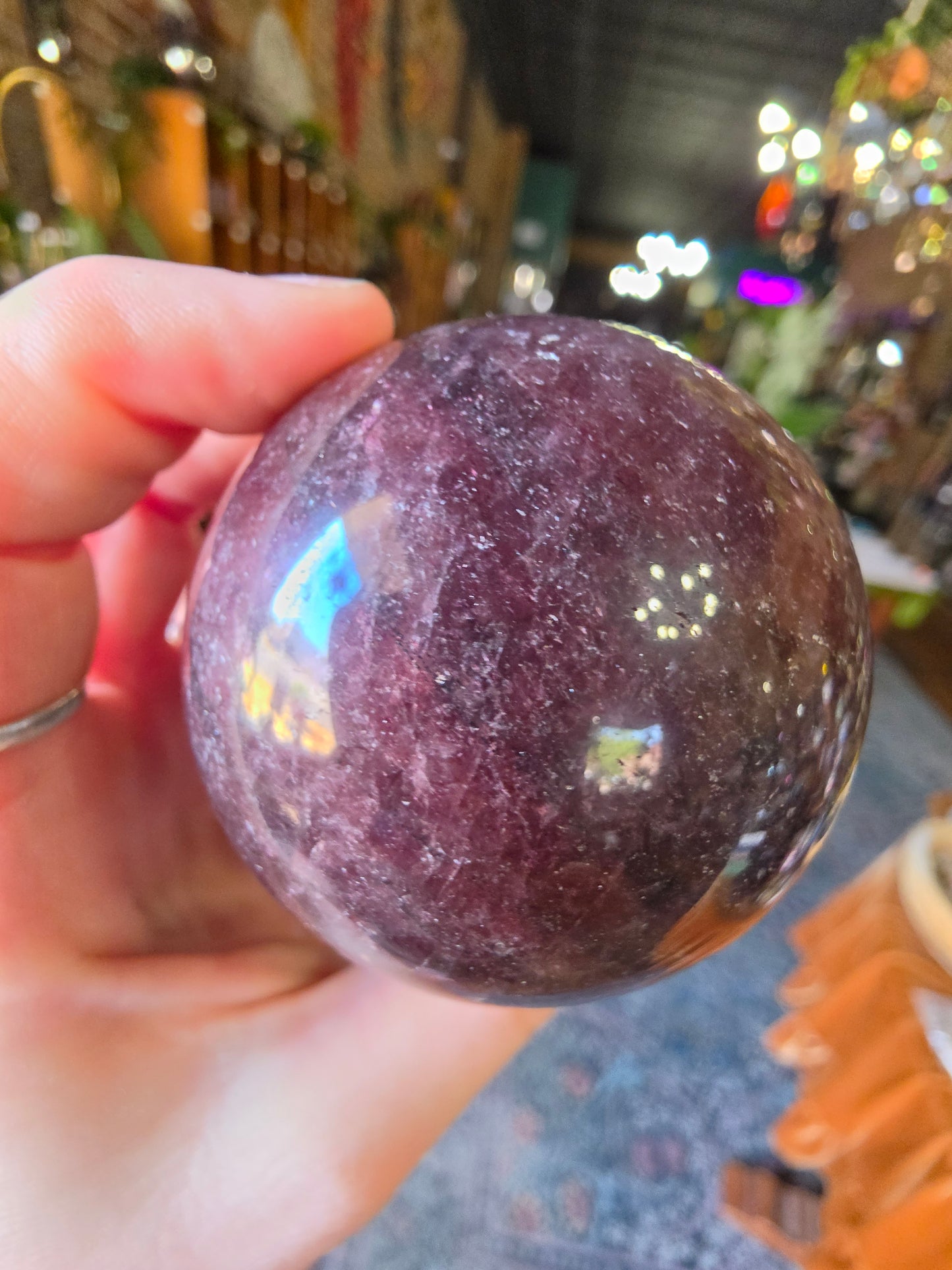 Red Adventurine Sphere ( Tanzberry Quartz)