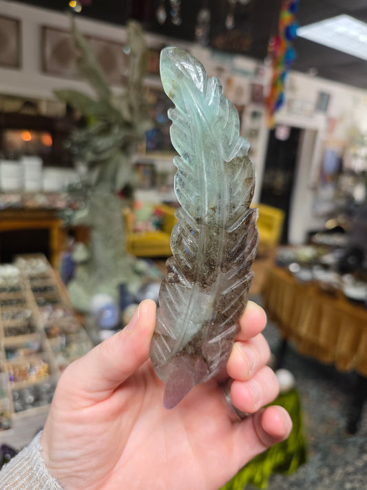 Included Fluorite Feather