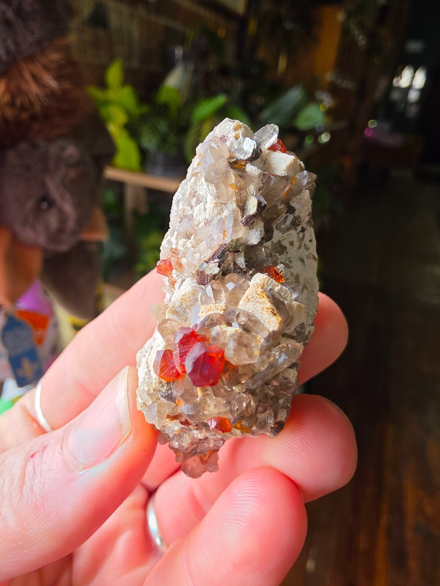 Garnet on Smoky Quartz