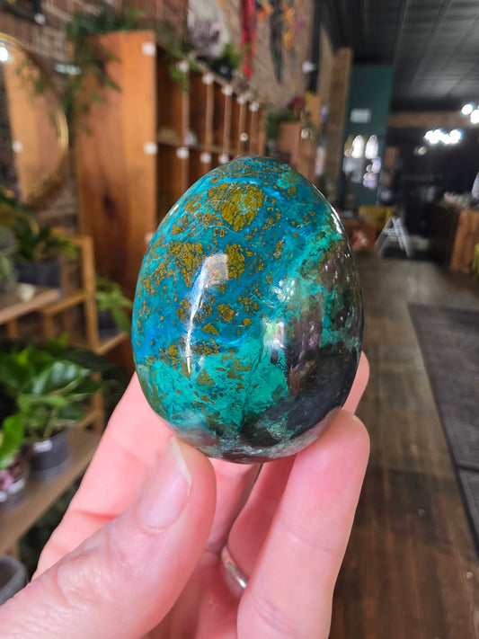 Chrysocolla and Cuprite Egg