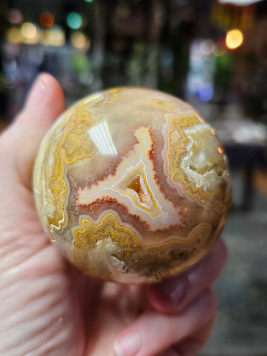 Java Lace Agate Sphere
