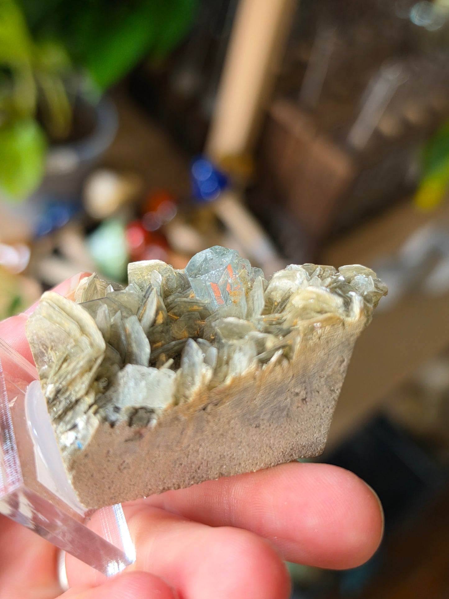Aquamarine on Muscovite