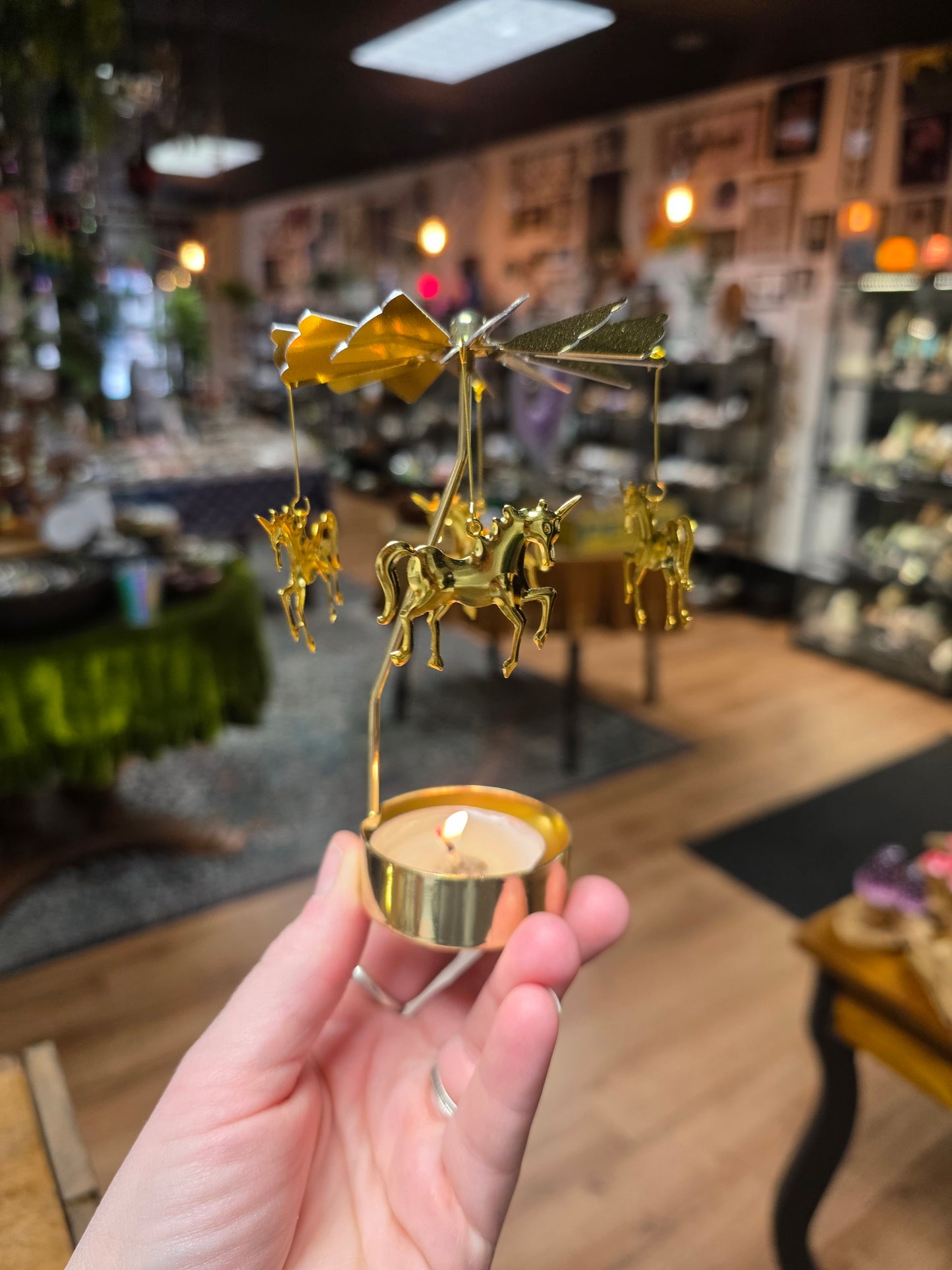 Spinning Unicorn Candle Holder