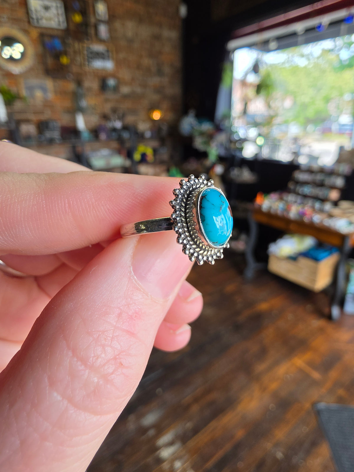 Egyptian Turquoise Ring Size 6.5